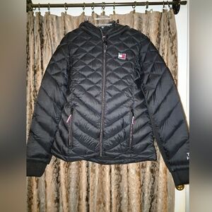 Tommy Hilfiger Women's 3-In-1 All Weather System Quilted Jacket Black Medium